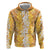 Hawaiian Lei Day Zip Hoodie Gold Hibiscus Flowers Lei Art