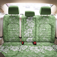 Hawaiian Lei Day Back Car Seat Cover Green Hibiscus Flowers Lei Art