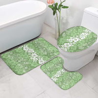 Hawaiian Lei Day Bathroom Set Green Hibiscus Flowers Lei Art - Polynesian Pride