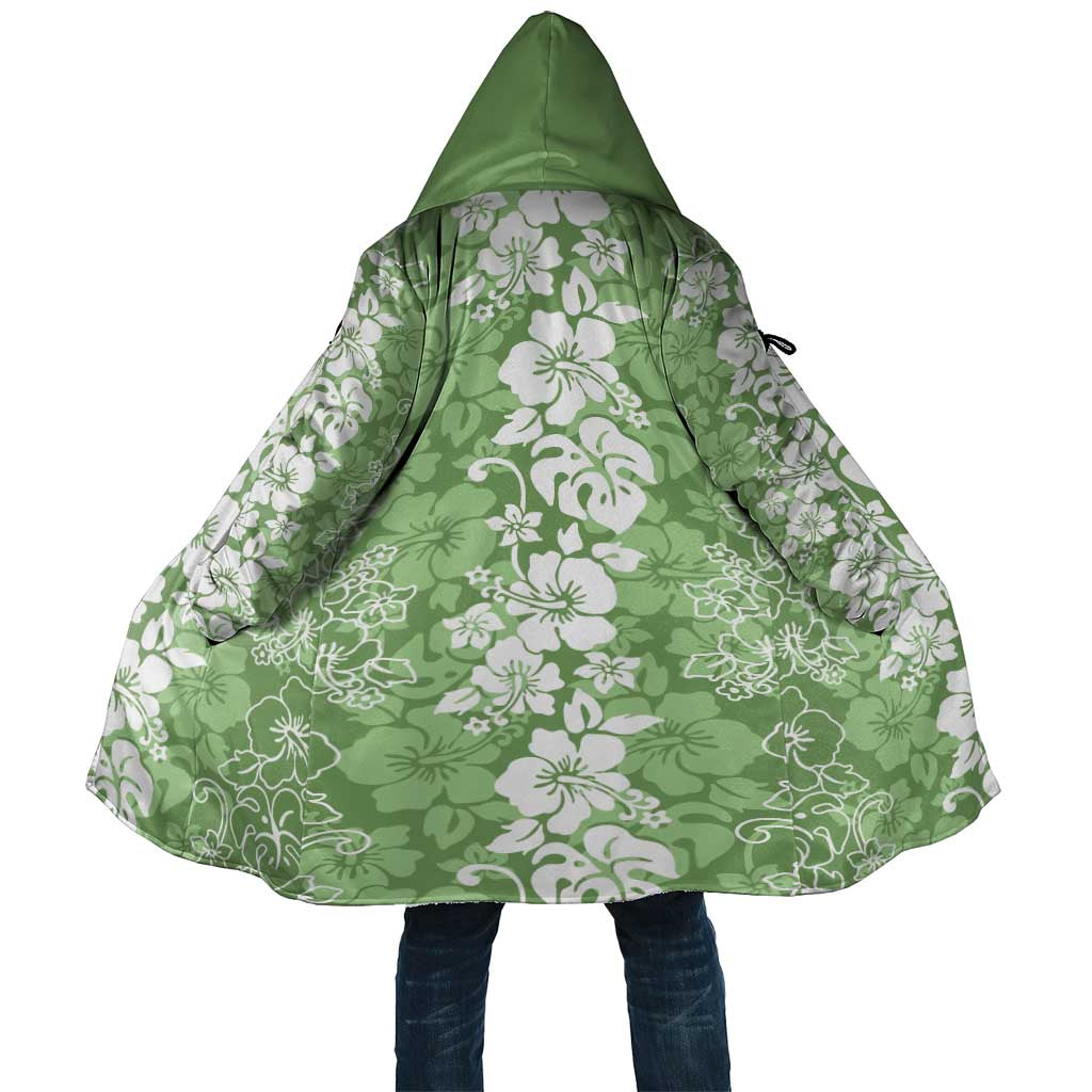 Hawaiian Lei Day Cloak Green Hibiscus Flowers Lei Art - Polynesian Pride