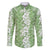Hawaiian Lei Day Family Matching Off The Shoulder Long Sleeve Dress and Hawaiian Shirt Green Hibiscus Flowers Lei Art