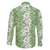 Hawaiian Lei Day Family Matching Off The Shoulder Long Sleeve Dress and Hawaiian Shirt Green Hibiscus Flowers Lei Art