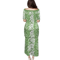 Hawaiian Lei Day Puletasi Green Hibiscus Flowers Lei Art