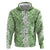 Hawaiian Lei Day Zip Hoodie Green Hibiscus Flowers Lei Art