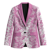 Hawaiian Lei Day Blazer Pink Hibiscus Flowers Lei Art - Polynesian Pride