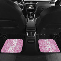 Hawaiian Lei Day Car Mats Pink Hibiscus Flowers Lei Art