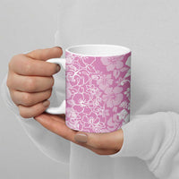 Hawaiian Lei Day Ceramic Mug Pink Hibiscus Flowers Lei Art - Polynesian Pride