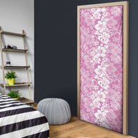 Hawaiian Lei Day Door Cover Pink Hibiscus Flowers Lei Art - Polynesian Pride