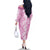 Hawaiian Lei Day Family Matching Off The Shoulder Long Sleeve Dress and Hawaiian Shirt Pink Hibiscus Flowers Lei Art
