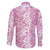 Hawaiian Lei Day Family Matching Off Shoulder Short Dress and Hawaiian Shirt Pink Hibiscus Flowers Lei Art