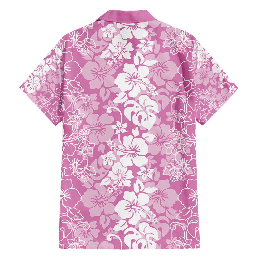 Hawaiian Lei Day Hawaiian Shirt Pink Hibiscus Flowers Lei Art