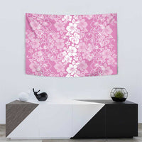 Hawaiian Lei Day Tapestry Pink Hibiscus Flowers Lei Art