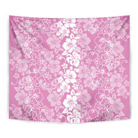 Hawaiian Lei Day Tapestry Pink Hibiscus Flowers Lei Art