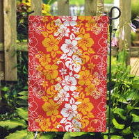 Hawaiian Lei Day Garden Flag Red Hibiscus Flowers Lei Art
