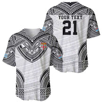 Flying Fijians Pacific Fiji Rugby Custom Baseball Jersey Polynesian Pattern