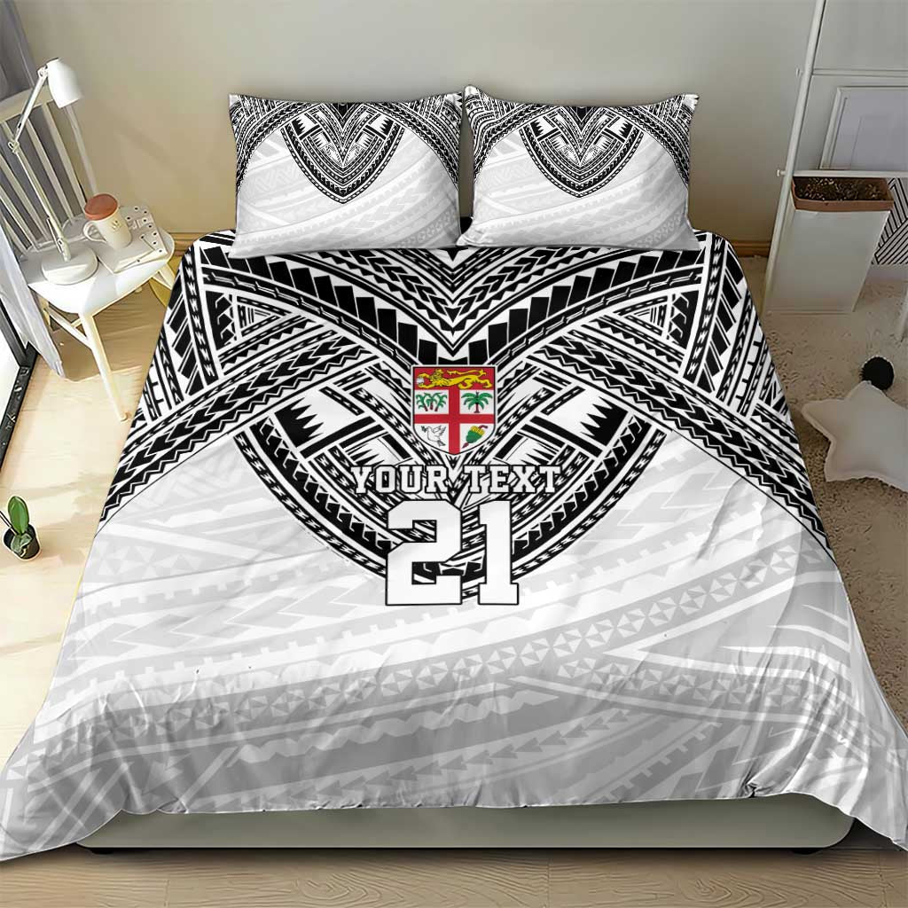 Flying Fijians Pacific Fiji Rugby Custom Bedding Set Polynesian Pattern