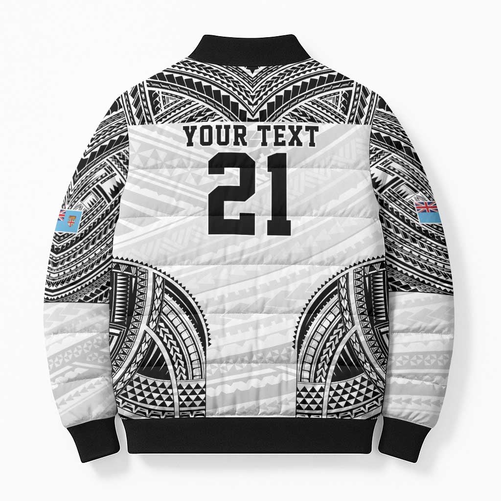 Flying Fijians Pacific Fiji Rugby Custom Bomber Puffer Jacket Polynesian Pattern - Polynesian Pride