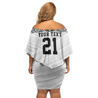 Flying Fijians Pacific Fiji Rugby Custom Family Matching Off Shoulder Short Dress and Hawaiian Shirt Polynesian Pattern