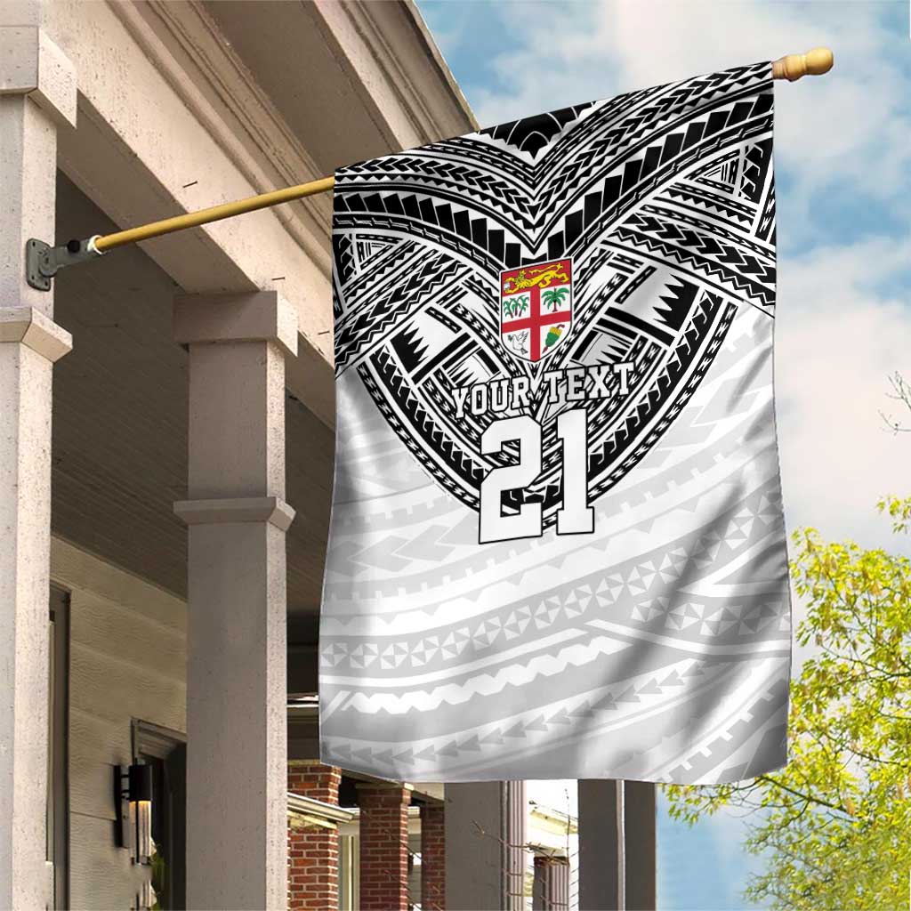 Flying Fijians Pacific Fiji Rugby Custom Garden Flag Polynesian Pattern