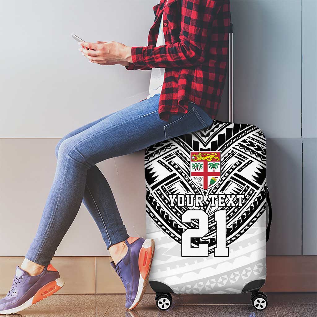 Flying Fijians Pacific Fiji Rugby Custom Luggage Cover Polynesian Pattern