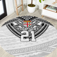 Flying Fijians Pacific Fiji Rugby Custom Round Carpet Polynesian Pattern