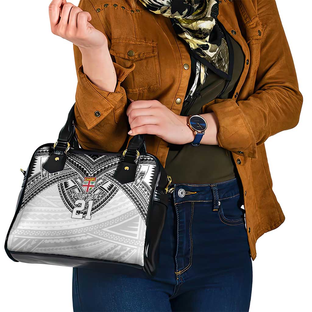 Flying Fijians Pacific Fiji Rugby Custom Shoulder Handbag Polynesian Pattern