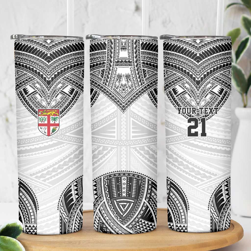 Flying Fijians Pacific Fiji Rugby Custom Skinny Tumbler Polynesian Pattern