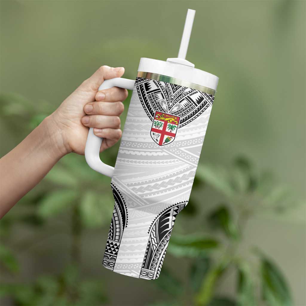 Flying Fijians Pacific Fiji Rugby Custom Tumbler With Handle Polynesian Pattern