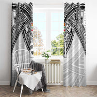 Flying Fijians Pacific Fiji Rugby Custom Window Curtain Polynesian Pattern