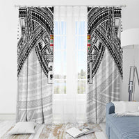 Flying Fijians Pacific Fiji Rugby Custom Window Curtain Polynesian Pattern