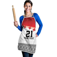 Ikale Tahi Pacific Tonga Rugby Custom Apron Tongan Ngatu with Flag Pattern LT9 - Polynesian Pride
