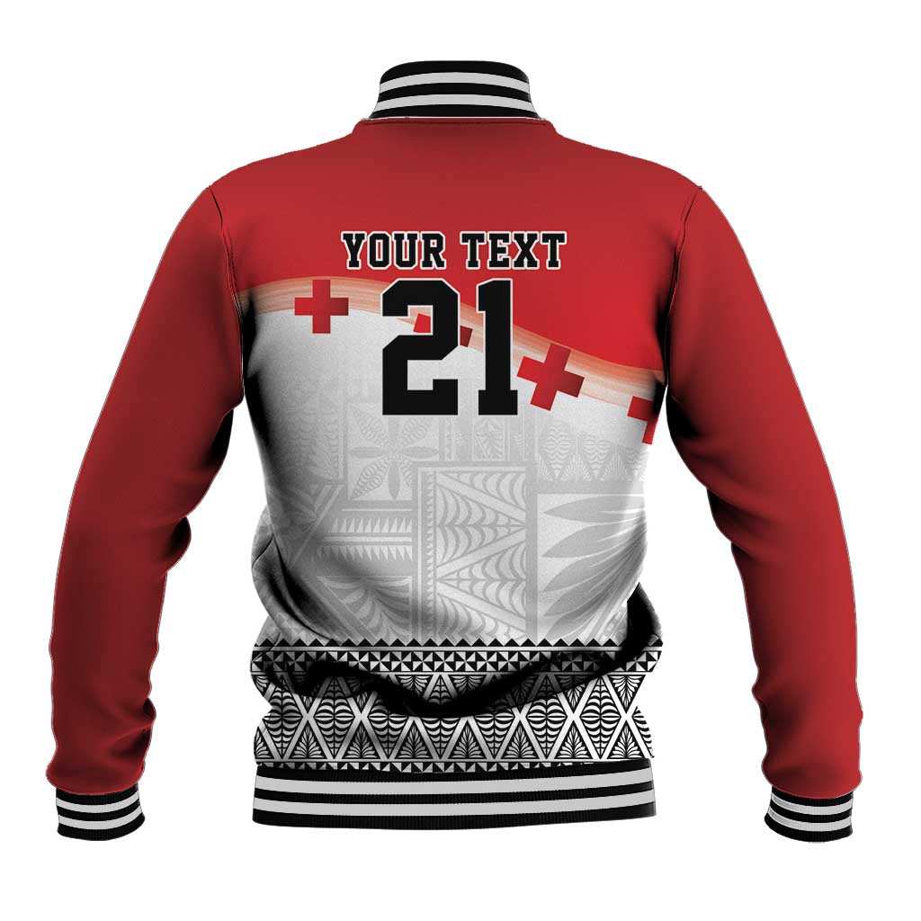 Ikale Tahi Pacific Tonga Rugby Custom Baseball Jacket Tongan Ngatu with Flag Pattern LT9 - Polynesian Pride