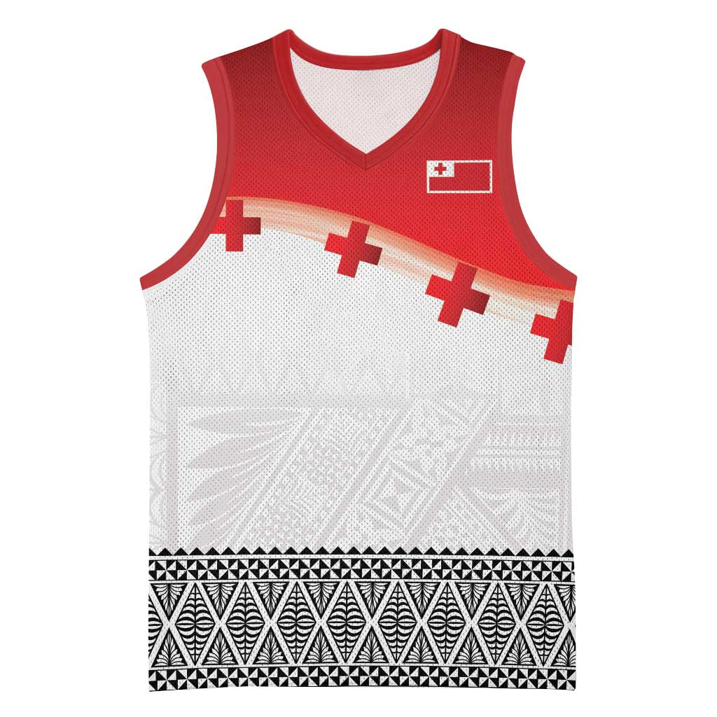 Ikale Tahi Pacific Tonga Rugby Custom Basketball Jersey Tongan Ngatu with Flag Pattern LT9 Unisex Red - Polynesian Pride
