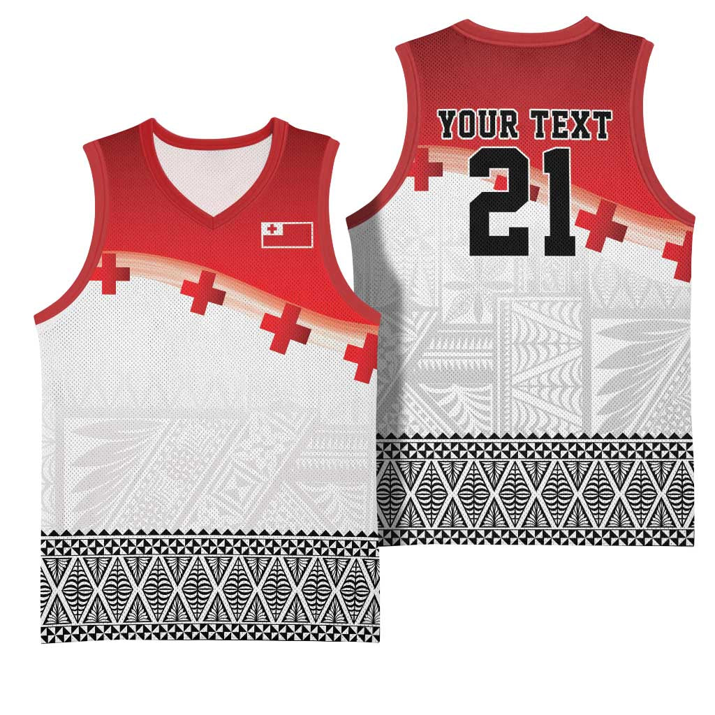 Ikale Tahi Pacific Tonga Rugby Custom Basketball Jersey Tongan Ngatu with Flag Pattern LT9 - Polynesian Pride