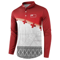 Ikale Tahi Pacific Tonga Rugby Custom Button Sweatshirt Tongan Ngatu with Flag Pattern LT9 - Polynesian Pride