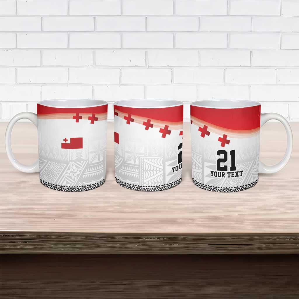 Ikale Tahi Pacific Tonga Rugby Custom Ceramic Mug Tongan Ngatu with Flag Pattern LT9 - Polynesian Pride