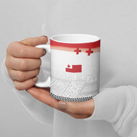 Ikale Tahi Pacific Tonga Rugby Custom Ceramic Mug Tongan Ngatu with Flag Pattern LT9 - Polynesian Pride