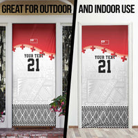 Ikale Tahi Pacific Tonga Rugby Custom Door Cover Tongan Ngatu with Flag Pattern LT9 - Polynesian Pride