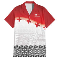 Ikale Tahi Pacific Tonga Rugby Custom Family Matching Tank Maxi Dress and Hawaiian Shirt Tongan Ngatu with Flag Pattern