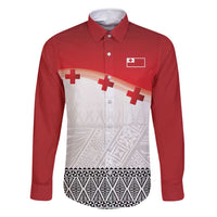 Ikale Tahi Pacific Tonga Rugby Custom Family Matching Tank Maxi Dress and Hawaiian Shirt Tongan Ngatu with Flag Pattern