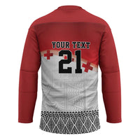 Ikale Tahi Pacific Tonga Rugby Custom Hockey Jersey Tongan Ngatu with Flag Pattern LT9 - Polynesian Pride