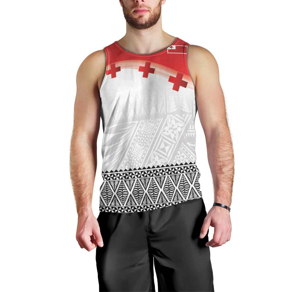 Ikale Tahi Pacific Tonga Rugby Custom Men Tank Top Tongan Ngatu with Flag Pattern LT9 - Polynesian Pride