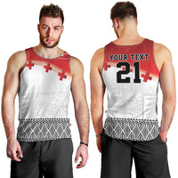 Ikale Tahi Pacific Tonga Rugby Custom Men Tank Top Tongan Ngatu with Flag Pattern LT9 - Polynesian Pride