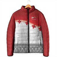 Ikale Tahi Pacific Tonga Rugby Custom Padded Jacket Tongan Ngatu with Flag Pattern LT9 - Polynesian Pride