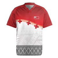 Ikale Tahi Pacific Tonga Rugby Custom Rugby Jersey Tongan Ngatu with Flag Pattern LT9 Red - Polynesian Pride