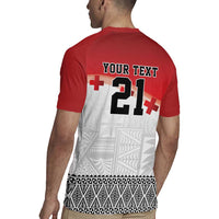 Ikale Tahi Pacific Tonga Rugby Custom Rugby Jersey Tongan Ngatu with Flag Pattern LT9 - Polynesian Pride