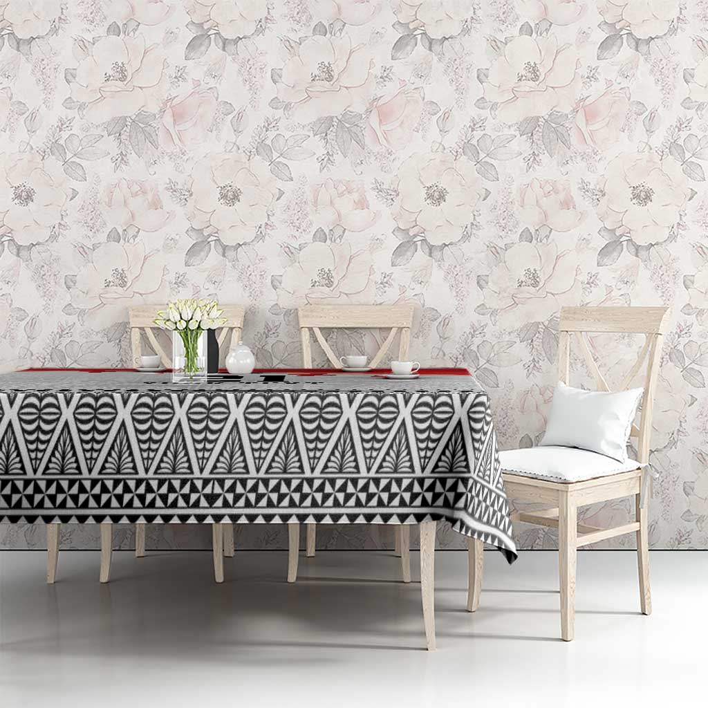 Ikale Tahi Pacific Tonga Rugby Custom Tablecloth Tongan Ngatu with Flag Pattern LT9 - Polynesian Pride