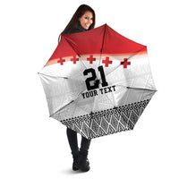 Ikale Tahi Pacific Tonga Rugby Custom Umbrella Tongan Ngatu with Flag Pattern LT9 - Polynesian Pride