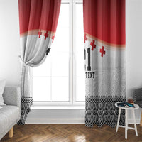 Ikale Tahi Pacific Tonga Rugby Custom Window Curtain Tongan Ngatu with Flag Pattern