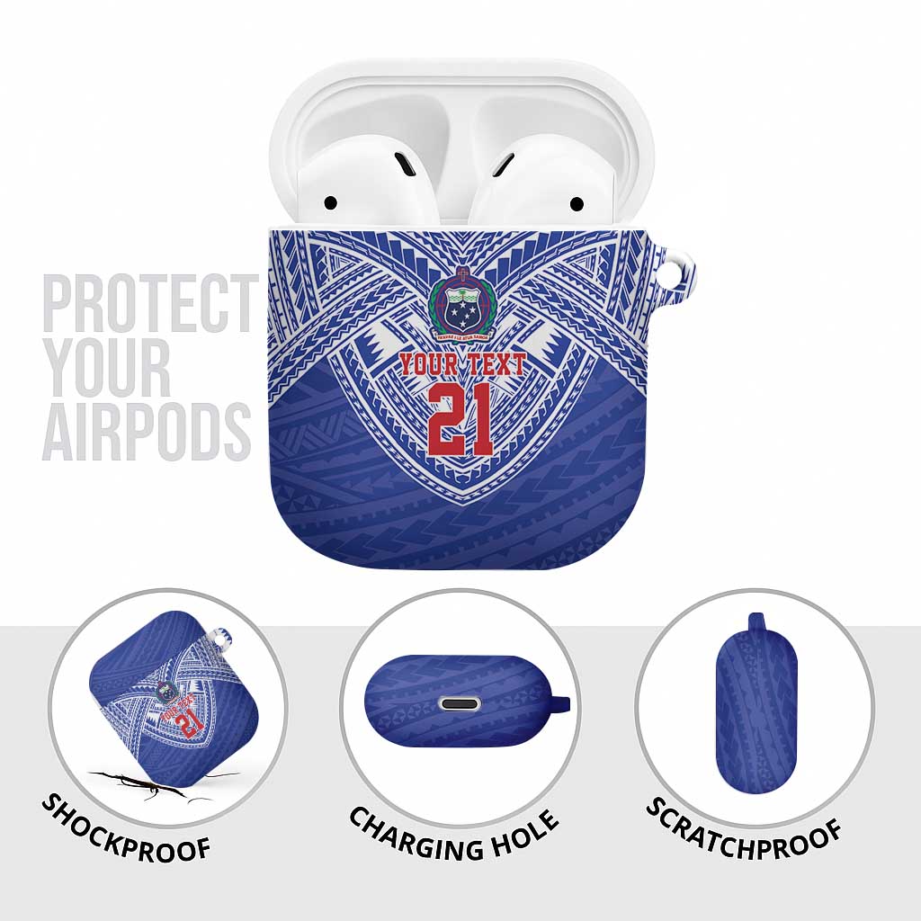 Manu Samoa Pacific Samoa Rugby Custom AirPods Case Polynesian Pattern LT9 - Polynesian Pride